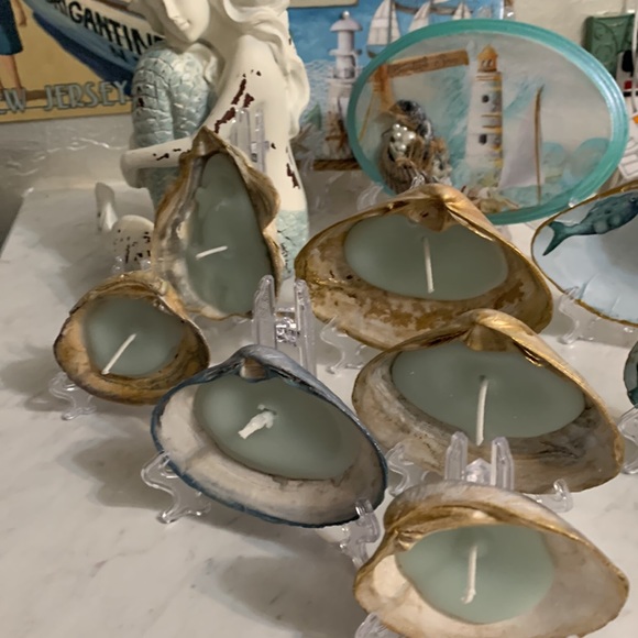 Homemade Soy Wax Candle in a Seashell Ocean Breeze Scented - Picture 11 of 12